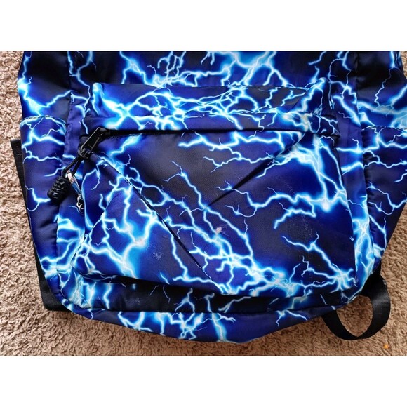 Lightning Bolt Backpack Blue Adjustable 17 Inches - Picture 2 of 8